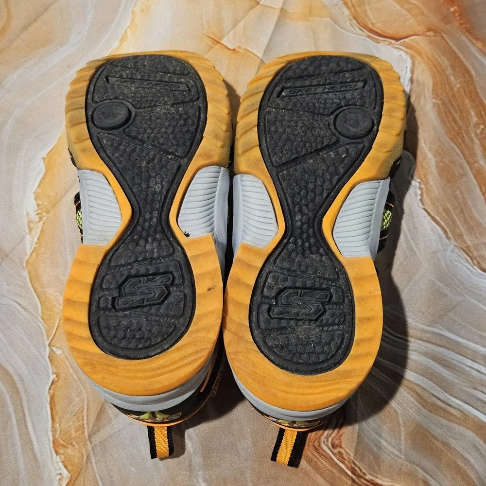 Skechers H2O Sport Boys Size 3 Water Shoes Black Orange Green SN92290L